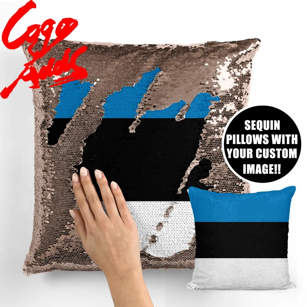 

Estonia decorative throw pillows reversible mermaid sequin pillow case cover dropshipping