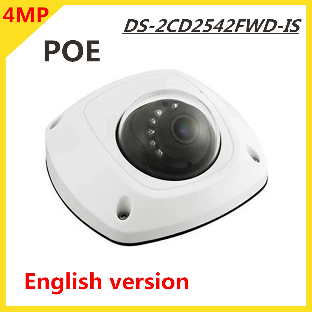 Original HK English version IP Camera DS 2CD2542FWD IS 4MP Poe H.264
