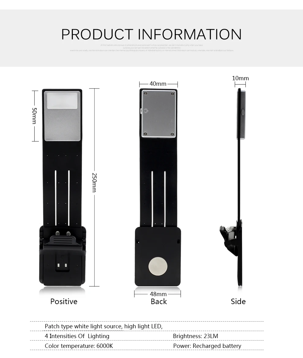Портативный светодиодный светильник-книга, светильник для чтения с гибким зажимом, USB перезаряжаемая лампа для электронной книги, регулируемый материал ПК, гнущийся ночной Светильник s