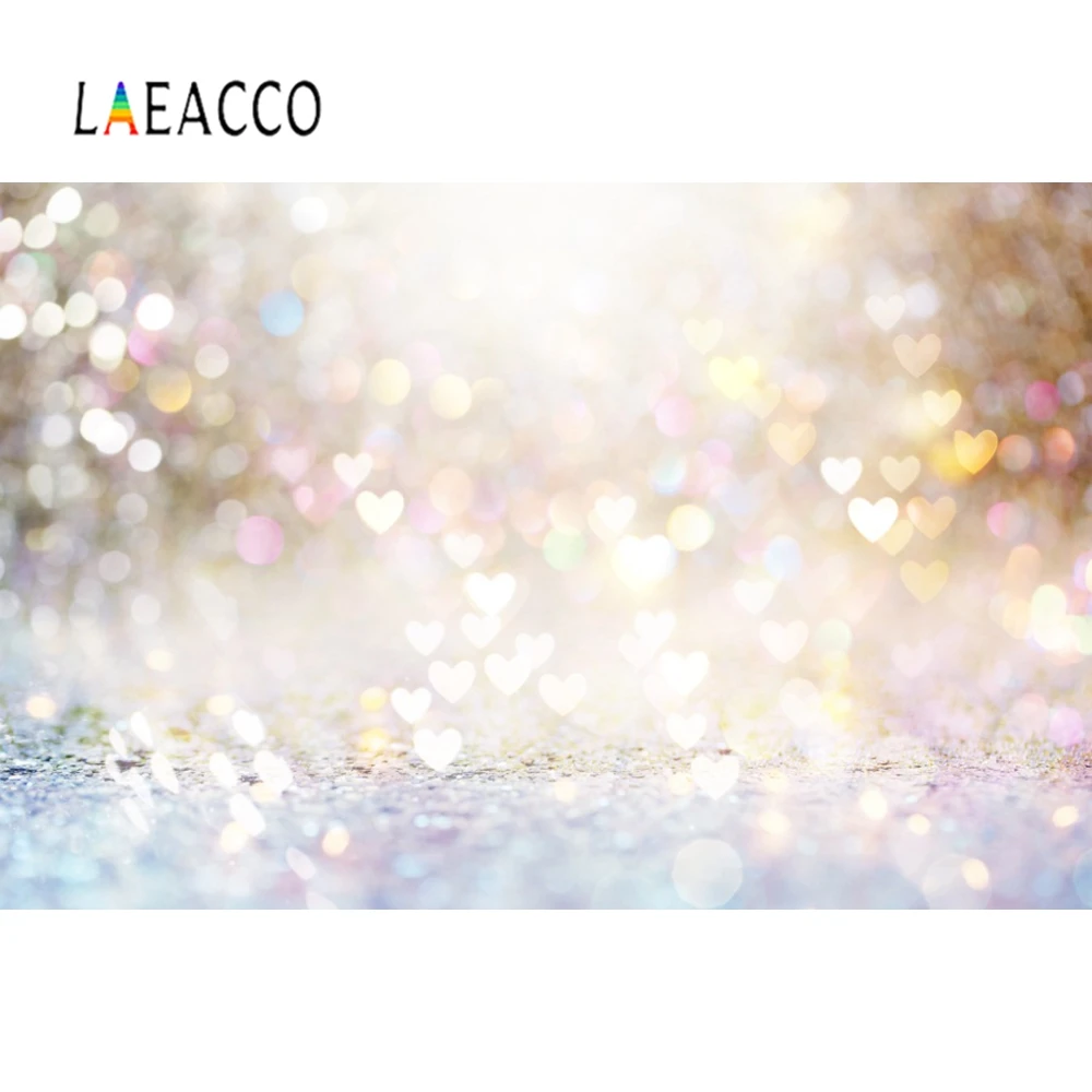 

Laeacco Glitter Light Bokeh Hearts Spot Doll Pet Food Props Backgrounds Scene Photography Photographic Backdrop For Photo Studio