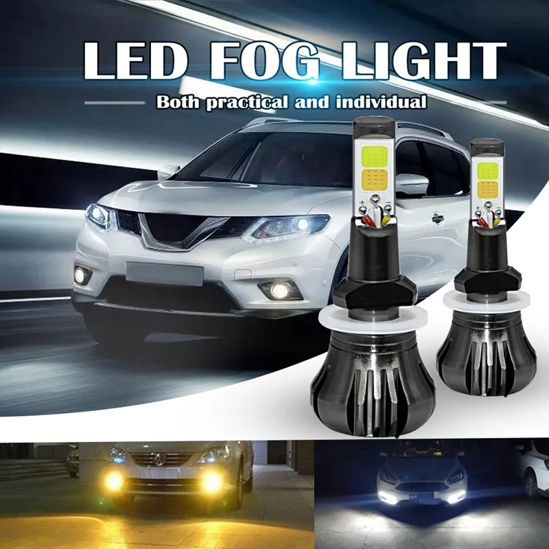 

Dual Color 6000k White 3000K yellow 880 Car LED Fog Light for car truck suv