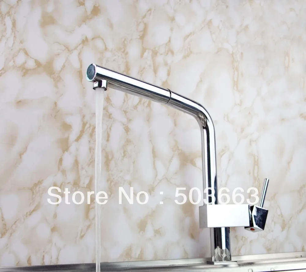 Wholesale Kitchen Pull Out Swivel Basin Sink Faucet Mixer Tap Vanity Faucet Chrome Crane S 145