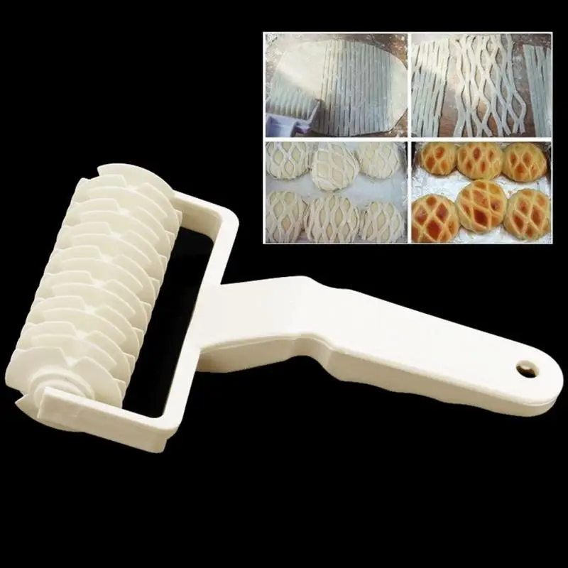 

Kitchen Baking Tool Cookie Pie Pizza Wheel Bread Pastry Lattice Plastic Roller Cutter Sweet Making Pastry Spatulas