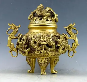 

SCY 1024+++Pure copper nine turn to copper and incense burner