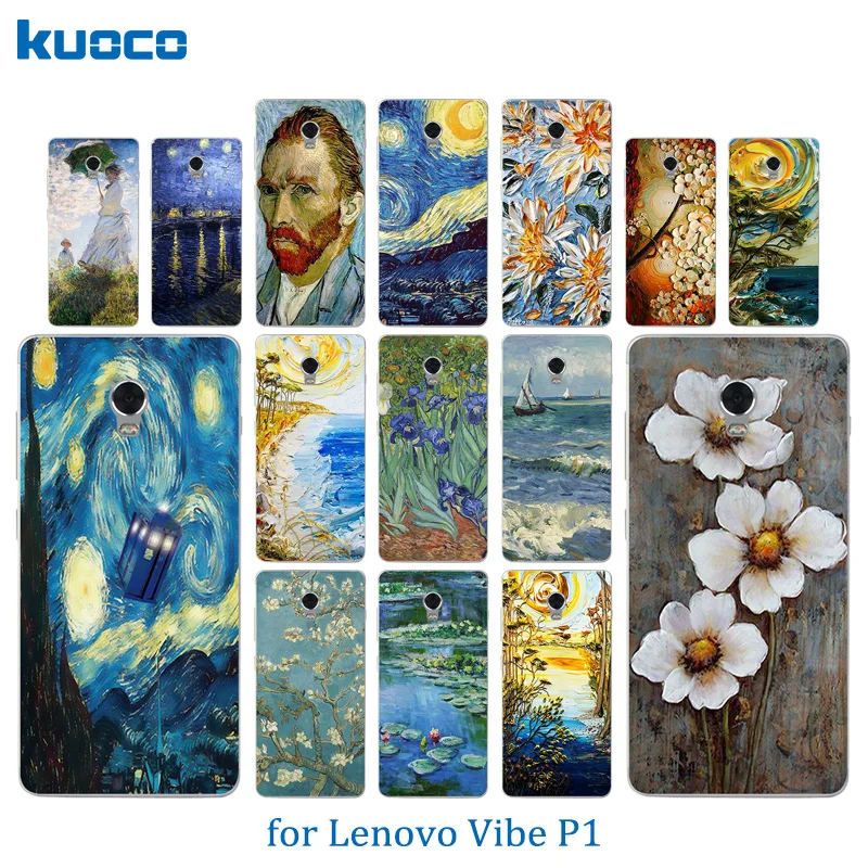 Чехол для Lenovo Vibe P1 TPU чехол Ван Гог шаблон P 1 p1 сумки кожа Мягкий силиконовый |