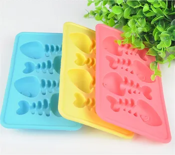 

Creative Silicone Cake Mold DIY Ice Cream Chocolate Mold Soap Silicone Mold 3D Fish Bones Ice Tray Cupcake Bakeware Baking IT037