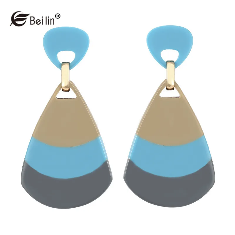 

2018 New Design Fashion Women Jewelry Acetate Water Drop Earrings Temperament Women Party Wedding Elegant Earrings Ornament