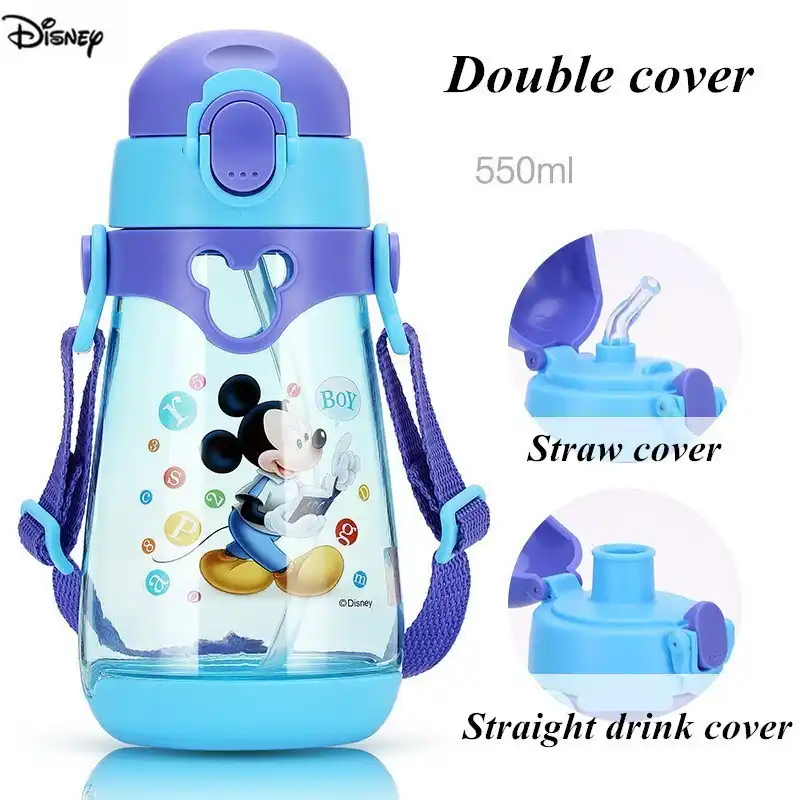 ディズニーキッズベビー水ボトルtritan Bpaフリー子供カップベビーポータブル哺乳瓶わらリークプルーフ耐久水カップ カップ Aliexpress