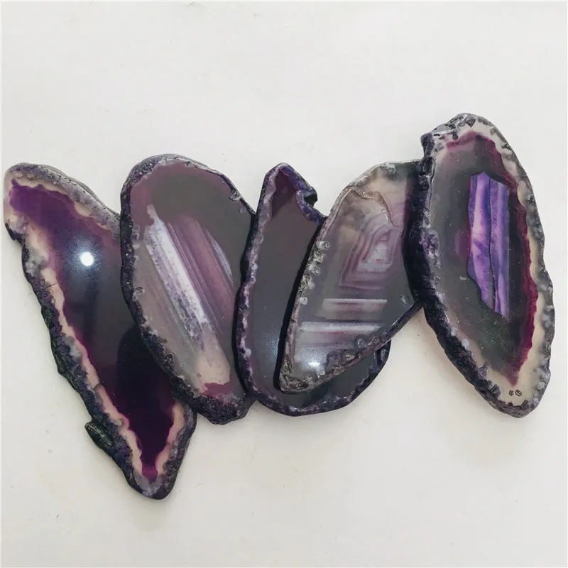 5 шт. фиолетовый большой Агат срез жеоды полированный Кристалл кварц