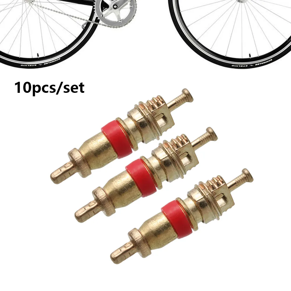 

10Pcs Gold color Copper Valve Core Car Valve Stem Removal Tool Valve Core Removal Tool Tire Cleaning Tool Air Pump Accessories