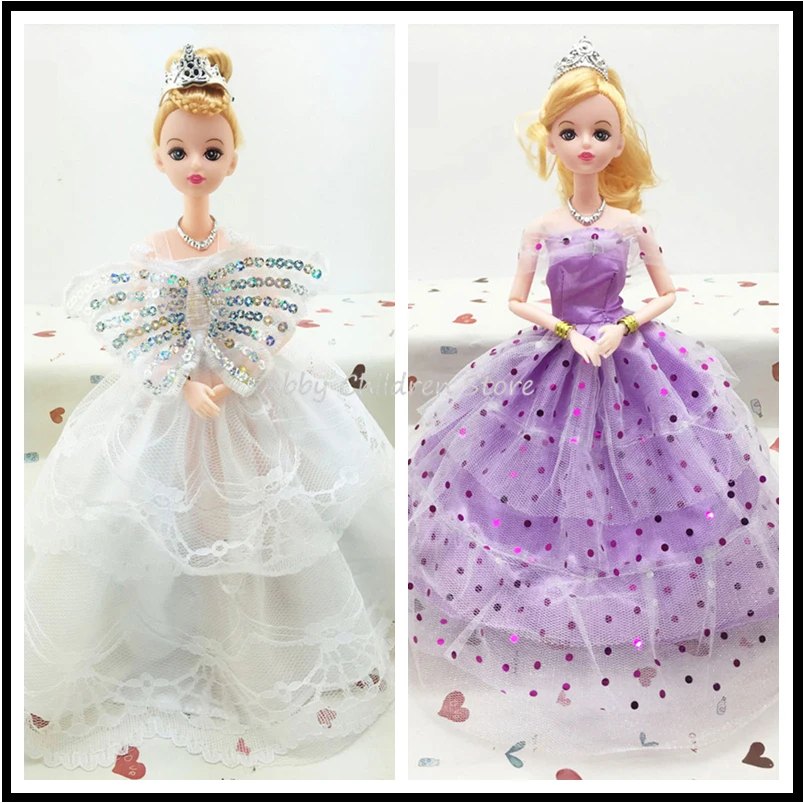 Wedding Dress Toy Dolls With Fashion Princess Clothing Gown For Doll Clothes Wears Dolls Toys