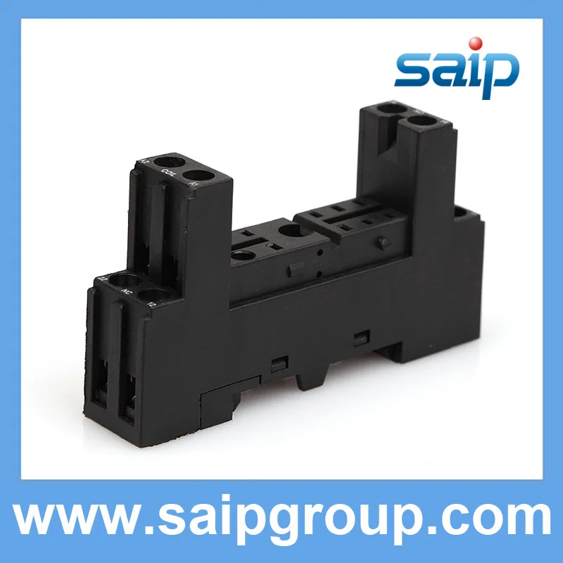 

10Pcs/lot Exiquisite Quality 8 Pin Relay Socket /Black High Power Relay Socket Base (7A 300V )