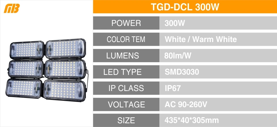 LED SMD3030 Floodlight 50W 100W 150W 200W 300W Outdoor Lighting AC90-265V IP67 CE For Square Garden Garage Wall Lamp Spotlight