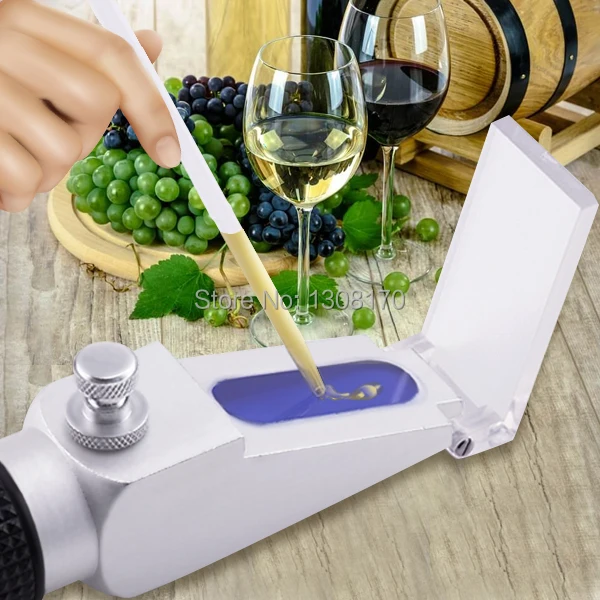 Дизайн портативный ручной виноград вино алкоголь рефрактометр Брикса 0-40%+ Встроенный ATC диапазон компенсации