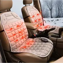 Calentó el amortiguador del coche de cuatro estaciones de lino en general invierno 12 v calefacción eléctrica cojín del asiento del coche Auto almohadilla eléctrica cubre