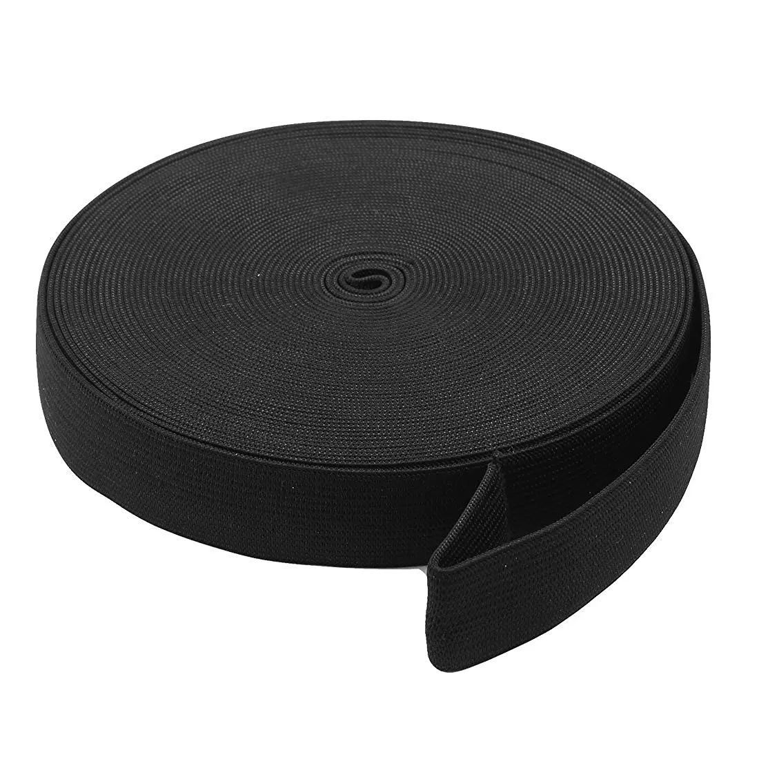 Hot Household 12M Length Stretchy Elastic Band Roll Black 22mm Wide