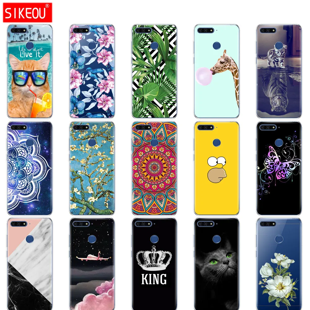 

For Huawei Honor 7A pro 5.7"inch AUM-L29 Case Soft Silicon TPU Phone Back cover 360 Protective Case For Huawei Honor7A pro 7aPRO