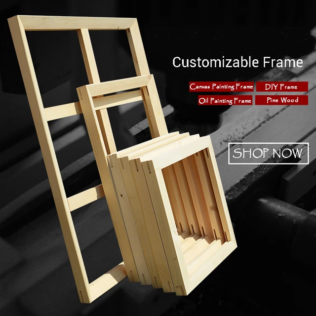 custom size diy frame for oil painting and canvas print gallery