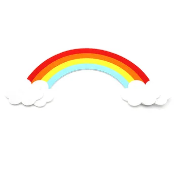 

Rainbow Felt Craft Cloth Appliques Diy Kid Room Decoration Stickers Kindergarten Decoration Diy Felt Cutting New Cute Decoration