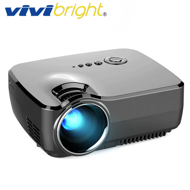 

VIVIBRIGHT LED Mini Projector GP70. 1200 Lumens. Support Full HD, 1080P,LCD Beamer,USB,HDMI,VGA
