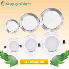 Kaguyahime Светодиодный прожектор 220 в 110 В алюминиевый светильник 18 Вт 15 Вт 9 Вт 5 Вт 3 Вт ультра тонкий Круглый Встраиваемый светодиодный прожектор для гостиной