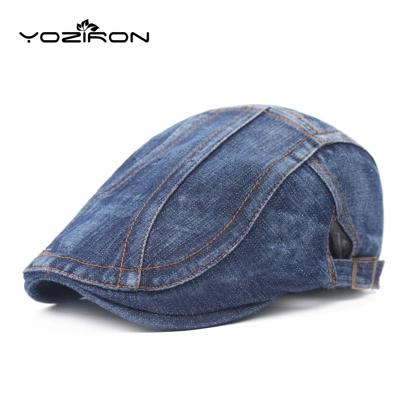 YOZIRON Fashion Cotton Classic Men Women Visors Caps Solid Denim Casual