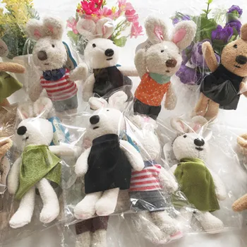 

18cm Kawai Rabbit Stuffed toy Animal Cartoon plush toy Bag/Car Decoration Kids Gift Very Soft High Quality Design is Random