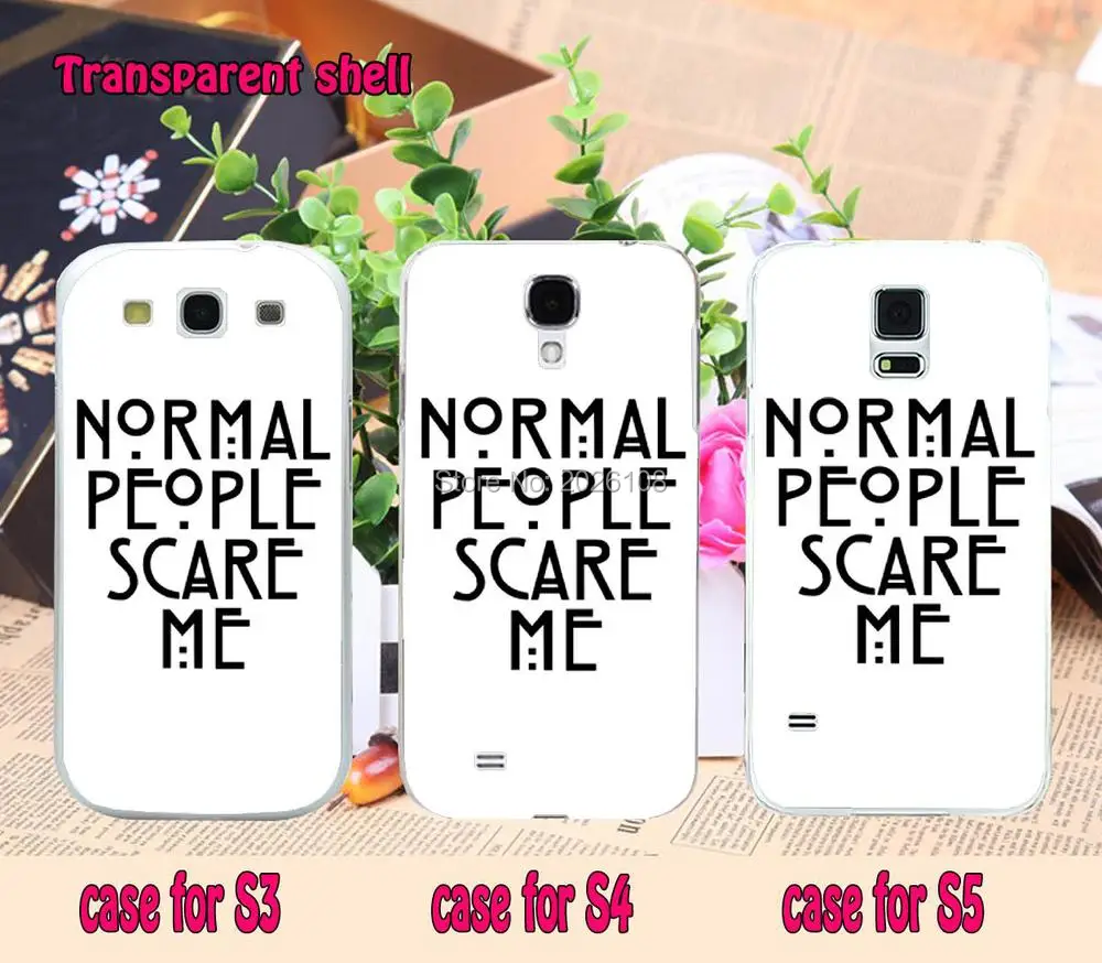 Normal People Scare Me fashion original (2) style transparent stealth Case Cover for Samsung Galaxy S3 S4 S5 S6 S6Edge |