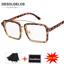 Прозрачная оправа для очков Ins чистая красная квадратная плоская зеркальная модная большая оправа Европа и Америка пересекающиеся солнцезащитные очки