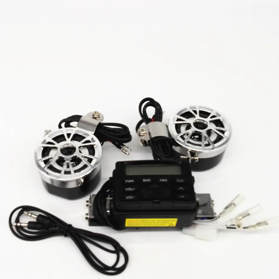 12V FM радио мотоцикла/MP3 динамик стерео + 2 водонепроницаемый руль колонки|speaker