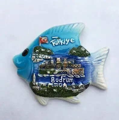 Turkey Fridge Magnet Tourist Souvenirs Aegean Kusadasi Alanya Fethiye Turtle Fish Dolphin Butterfly Slipper Refrigerator Magnets - Image 4