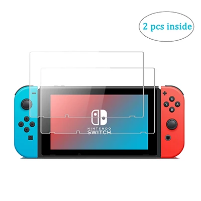 CHINFAI 1 пара силиконовых джойстиков ДЖОЙСТИК Joy-Con чехол для переключателя shand Joy Con ручка NS n-переключатель аксессуары для игровой консоли - Цвет: 2pcs tempered glass