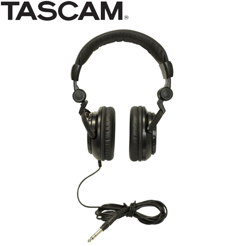Черные наушники Tascam для студийной записи складные и Удобные Складные студийные с
