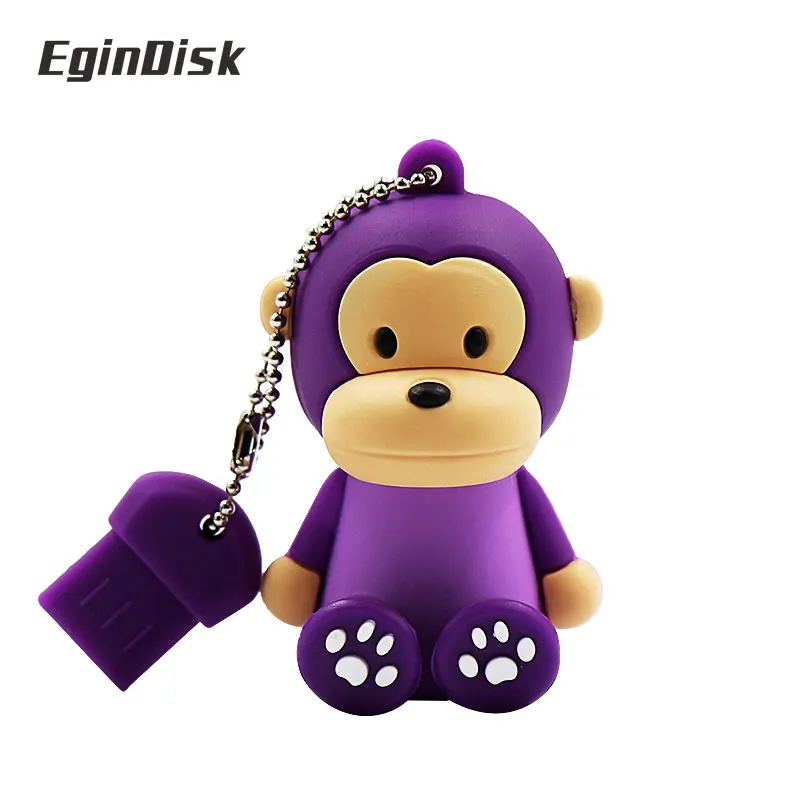 Usb флэш с обезьянкой Flash Drive мультфильм флешки 64 ГБ и 128 Гб 32 gb 16 8 милые животные