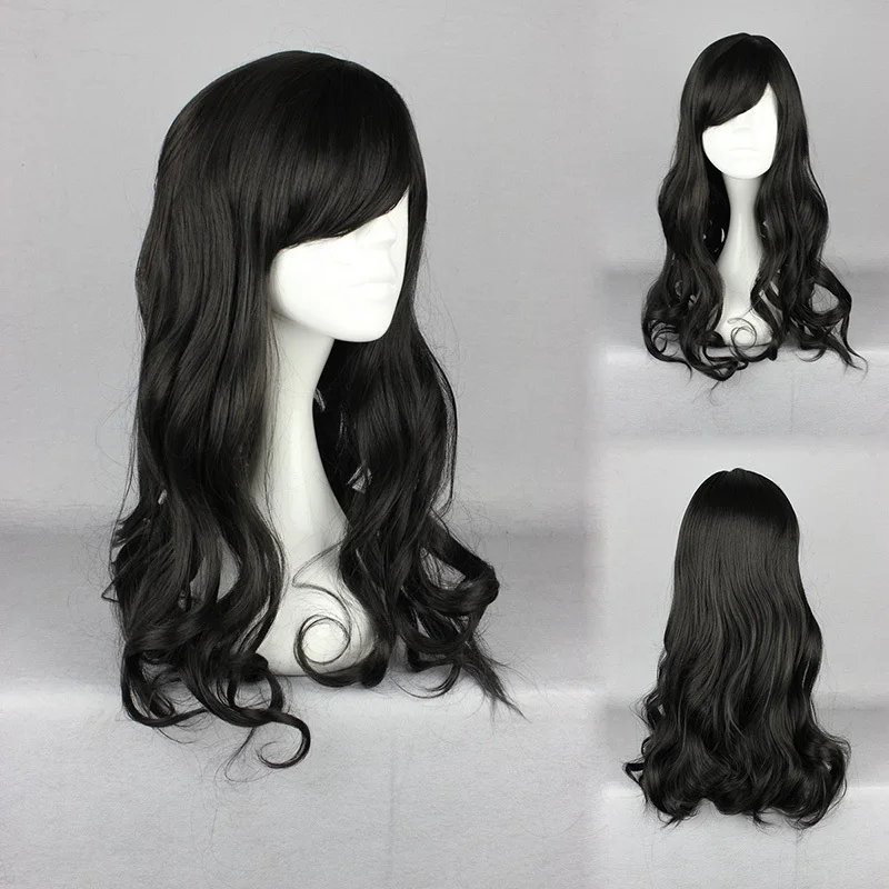 black cosplay wig