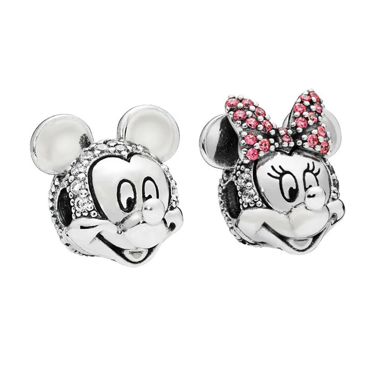 

Original 925 Sterling Silver Minnie Miki Portra Clip Charm Bead Fits Pandora Bracelet Charm Silver 925 Beads DIY Making Jewelry