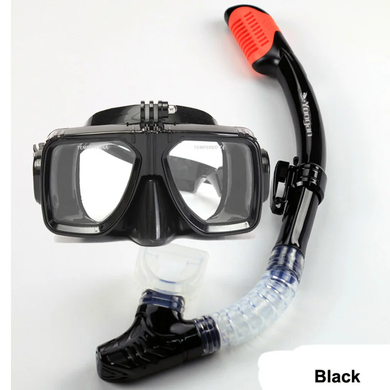 

Gopro Scuba Diving Set top silicone diving mask dry snorkel profession scuba diving and snorkel gears quality camera diving set
