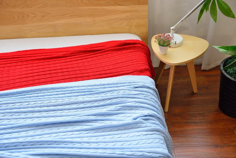 knit cable blanket