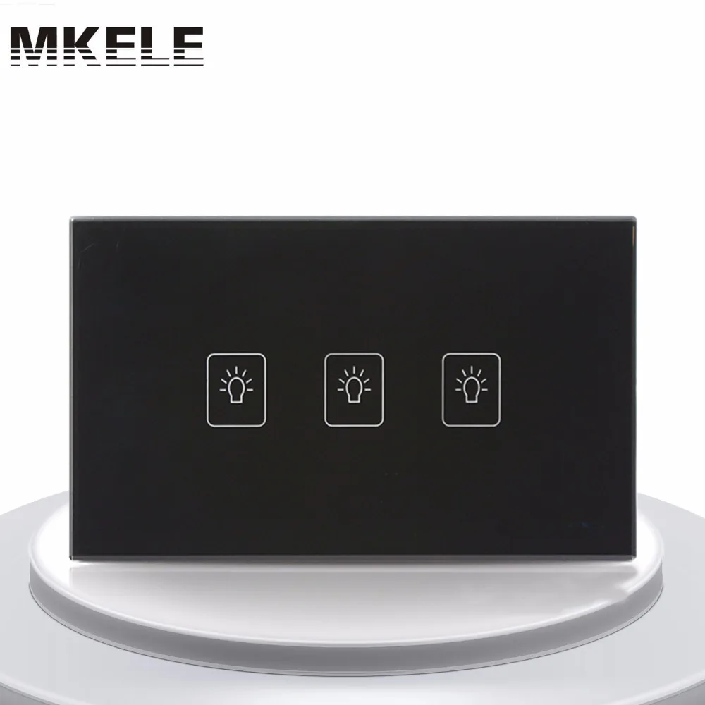 

Touch Switch US Standard 3 Gang 2 Way Light Switch Touch Screen wall switch wall socket for lamp