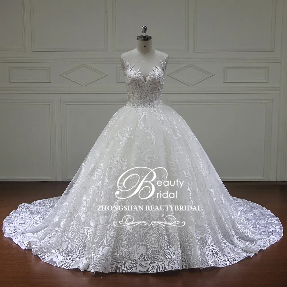 Vestido De Noiva милое прозрачное свадебное платье es рукав-крылышко кружевное свадебное платье Robe De Mariage невесты платья XF16099