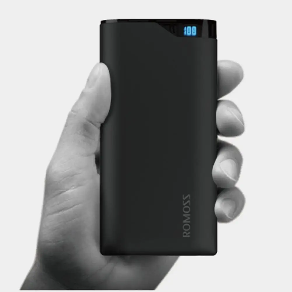 Romoss 10000mAh Power Bank Mobile Phone Charger LED Screen Dual USB External Batteries Pack For iPhone 8 plus NE10