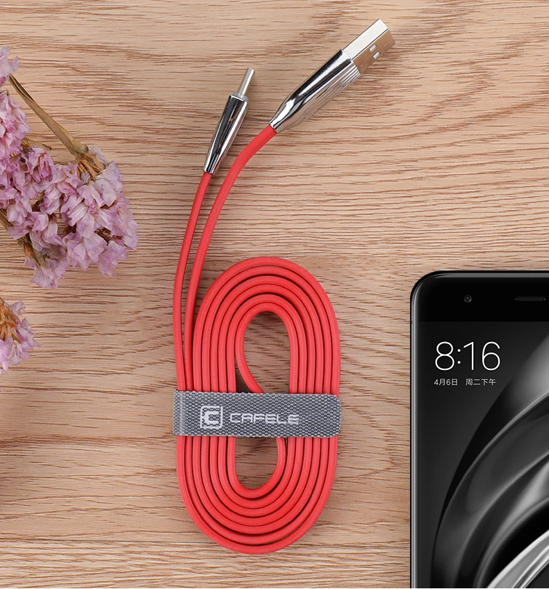 Cafele светильник ing usb type C кабель с белым светильник светодиодный для Xiaomi samsung huawei зарядный кабель usb type-C