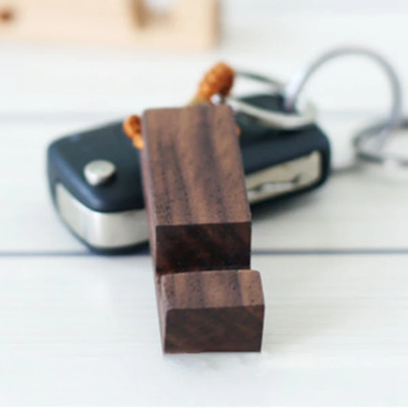  Multicolor Bequem Telefon Halter Holz Keychain Anhänger Keychain Wohnkultur Holz Geschenk