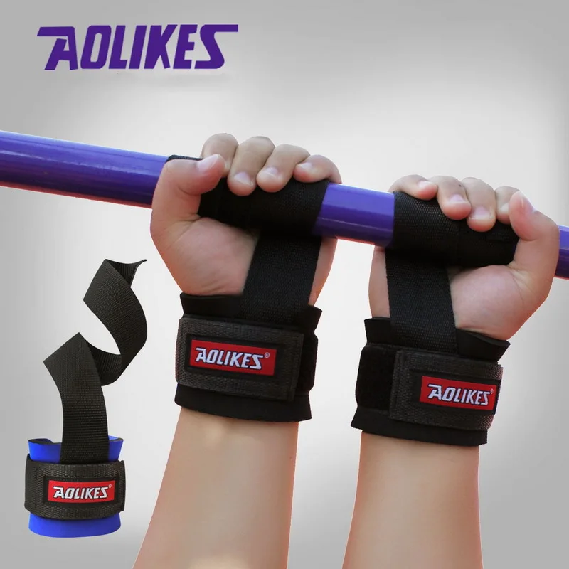 AOLIKES 1Pair Weight Lifting Gym Wristband Fitness Wrist Support Strap