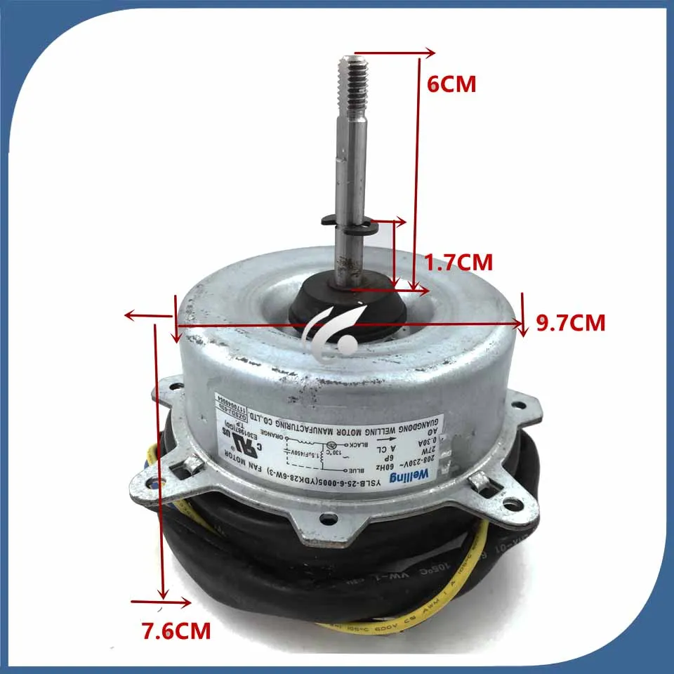 Хорошо работает для кондиционера вентилятор двигателя машины мотор YSLB-25-6-0005(YDK28-6W-3) 27 Вт хорошо работает