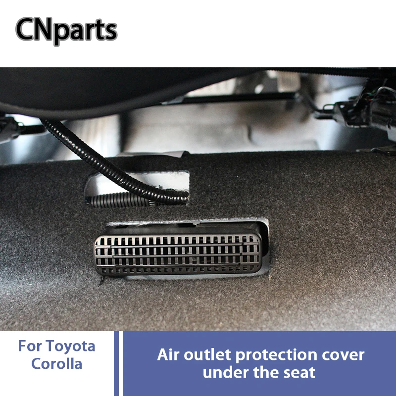 

CNparts 2pcs Car Seat Air Conditioner Air Outlet Protective Cover Stickers For Toyota Corolla 2014-2017 2018 Accessories