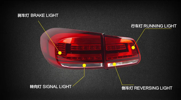 AKD автомобильный Стайлинг задний фонарь для VW Tiguan задний светильник s Tiguan светодиодный задний светильник светодиодный сигнальный светодиодный DRL Стоп задний фонарь аксессуары