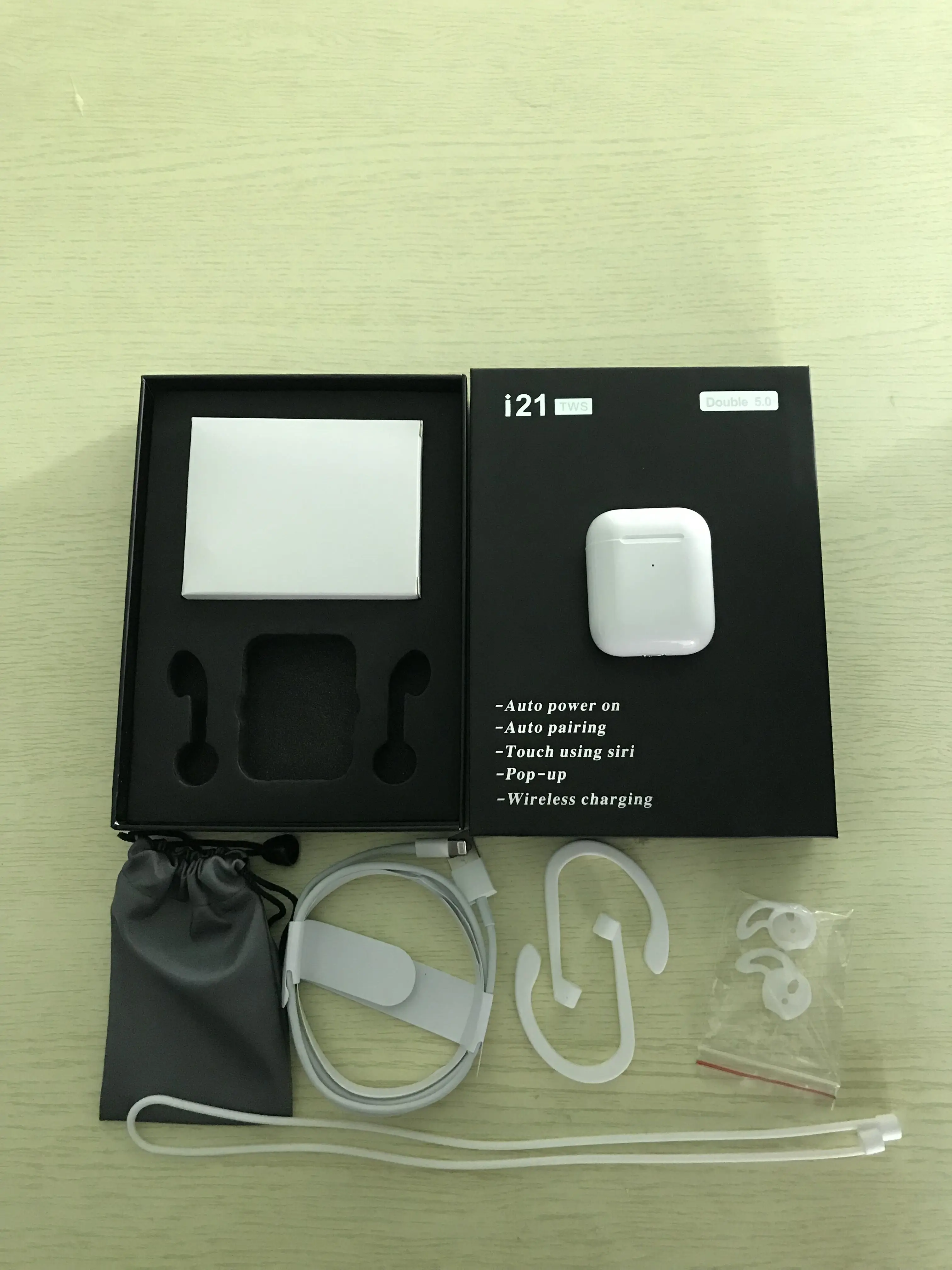 

i21 TWS 1:1 AP2 Pop up wireless charger Bluetooth earphone Wireless PK w1 chip Earphones 1:1 size PK i10 i20 i13 i12 tws