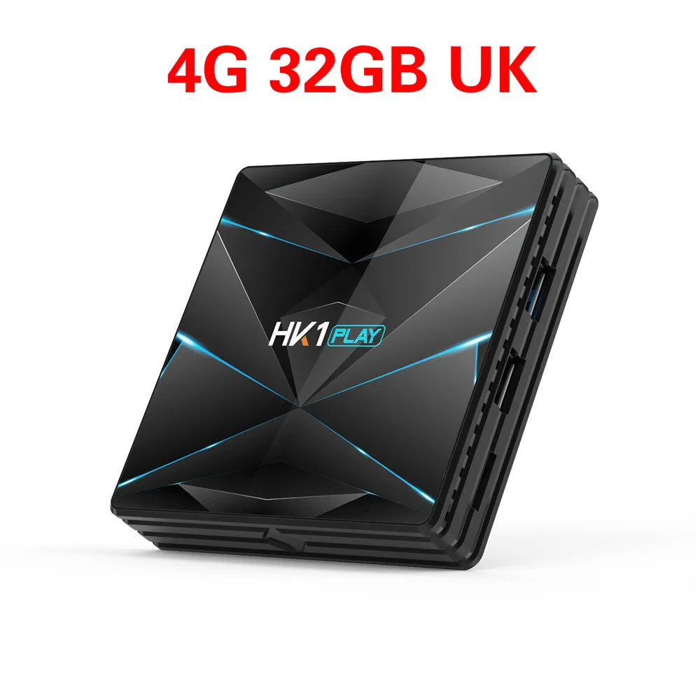 HK1 Play Android 9,0 Smart tv Box S905X2 DDR4 2G+ 16G 4G+ 32G 2,4 GHz 5GHz Wifi умный сетевой плеер 4K 3D медиаплеер телеприставка - Цвет: 4G 32GB UK