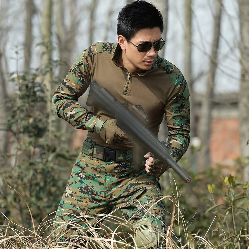 

Military Uniform Tactical Suit For Militar Combat Shirt Military Pants With Kneee Pads Uniforme Militar Multicam Camouglage Set